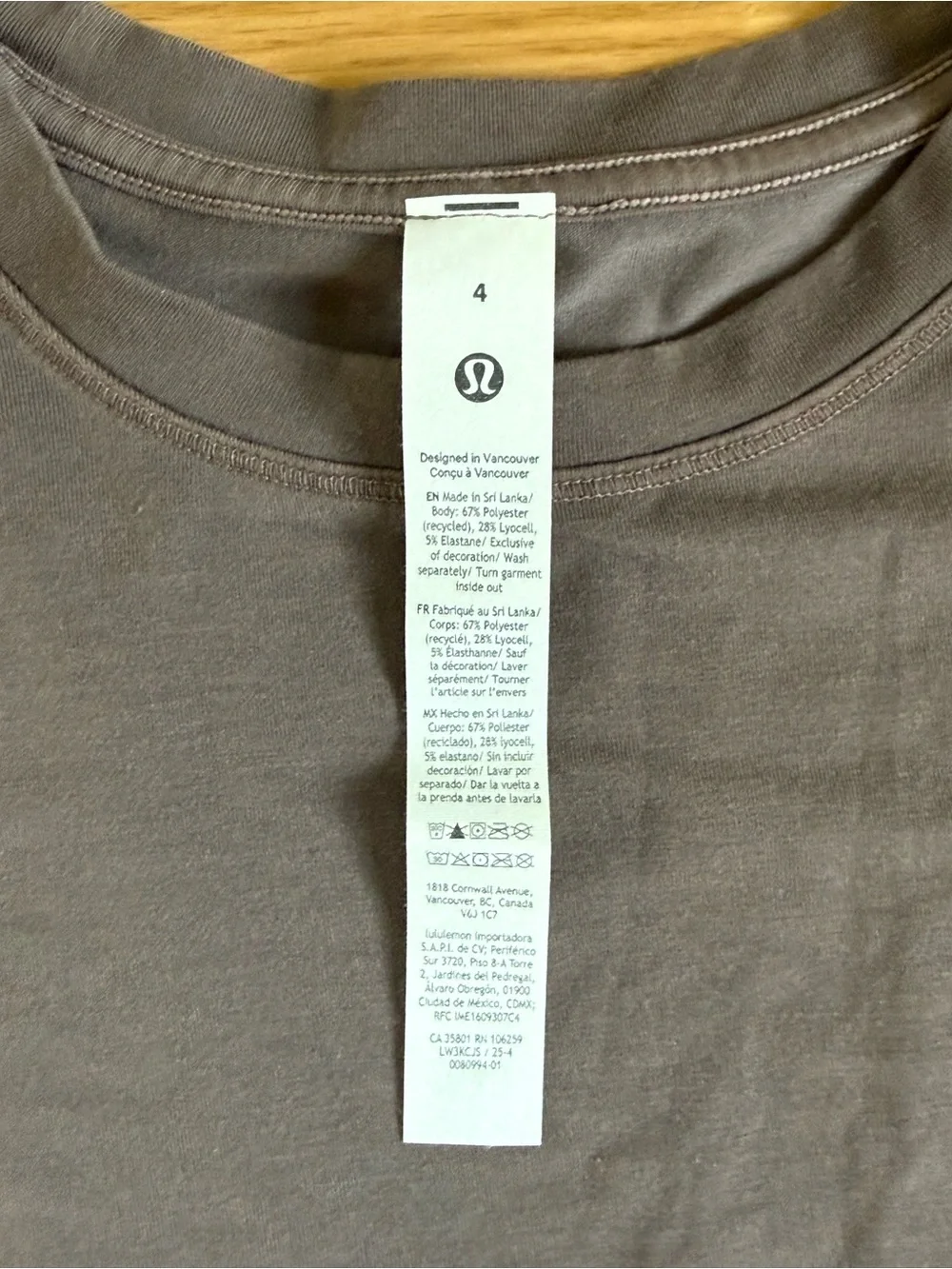 lululemon Easy Set Relaxed Long Sleeve Tee in Dilute Wash Twig